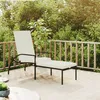Image de Chaise Longue Avec Repose-pied Résine Tressée Marron Vidaxl