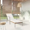 Image de Chaise Longue De Jardin Avec Coussin Résine Tressée Marron Vidaxl