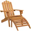 Image de Chaise De Jardin Adirondack Et Repose-pied Bois D'acacia Massif Vidaxl
