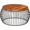 Image de Table Basse Ø68 Cm Bois De Récupération Solide Vidaxl