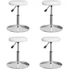 Image de Chaises À Manger Lot De 4 Blanc Similicuir Vidaxl