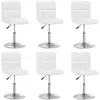 Image de Chaises À Manger Lot De 6 Blanc Similicuir Vidaxl