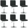 Image de Chaises À Manger Lot De 6 Noir Similicuir Vidaxl