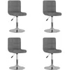 Image de Chaises Pivotantes À Manger Lot De 4 Gris Clair Tissu Vidaxl
