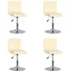 Image de Chaises Pivotantes À Manger Lot De 4 Crème Tissu Vidaxl
