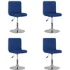 Image de Chaises Pivotantes À Manger Lot De 4 Bleu Tissu Vidaxl