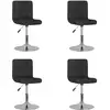 Image de Chaises Pivotantes À Manger Lot De 4 Noir Tissu Vidaxl