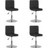 Image de vidaXL Chaises pivotantes à manger lot de 4 Noir Tissu 3087454
