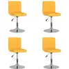 Image de Chaises Pivotantes À Manger Lot De 4 Jaune Tissu Vidaxl