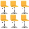 Image de Chaises Pivotantes À Manger Lot De 6 Jaune Tissu Vidaxl
