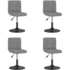 Image de Chaises Pivotantes À Manger Lot De 4 Gris Clair Velours Vidaxl