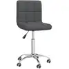 Image de Chaise Pivotante De Salle À Manger Gris Foncé Tissu Vidaxl