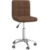 Image de Chaise Pivotante De Salle À Manger Marron Tissu Vidaxl