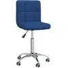Image de Chaise Pivotante De Salle À Manger Bleu Tissu Vidaxl