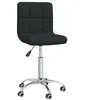 Image de Chaise Pivotante De Salle À Manger Noir Tissu Vidaxl