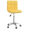 Image de Chaise Pivotante De Salle À Manger Jaune Moutarde Tissu Vidaxl