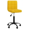 Image de vidaXL Chaise pivotante de salle à manger Jaune moutarde Velours