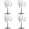 Image de Chaises Pivotantes À Manger Lot De 4 Blanc Similicuir Vidaxl