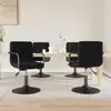 Image de Chaises Pivotantes À Manger Lot De 4 Noir Velours Vidaxl