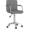 Image de Chaise Pivotante De Salle À Manger Gris Clair Tissu Vidaxl