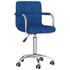 Image de vidaXL Chaise pivotante de salle à manger Bleu Tissu 3087973