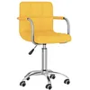 Image de Chaise Pivotante De Salle À Manger Jaune Moutarde Tissu Vidaxl