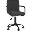 Image de Chaise Pivotante De Salle À Manger Noir Velours Vidaxl