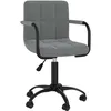 Image de Chaise Pivotante De Salle À Manger Gris Foncé Velours Vidaxl