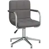 Image de Chaise Pivotante De Salle À Manger Gris Foncé Tissu Vidaxl