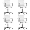 Image de Chaises Pivotantes À Manger Lot De 4 Blanc Similicuir Vidaxl
