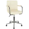 Image de Chaise Pivotante De Salle À Manger Crème Tissu Vidaxl