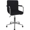 Image de Chaise Pivotante De Salle À Manger Noir Tissu Vidaxl