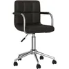 Image de Chaise Pivotante De Salle À Manger Noir Similicuir Vidaxl