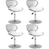 Image de Chaises À Manger Lot De 4 Blanc Similicuir Vidaxl