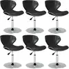 Image de Chaises À Manger Lot De 6 Noir Similicuir Vidaxl