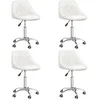 Image de Chaises Pivotantes À Manger Lot De 4 Blanc Similicuir Vidaxl