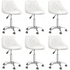 Image de Chaises Pivotantes À Manger Lot De 6 Blanc Similicuir Vidaxl