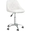 Image de Chaise Pivotante De Salle À Manger Blanc Similicuir Vidaxl