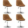 Image de Chaises À Manger Pivotantes Lot De 4 Marron Velours Vidaxl