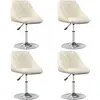Image de Chaises À Manger Pivotantes Lot De 4 Crème Velours Vidaxl