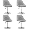 Image de Chaises À Manger Pivotantes Lot De 4 Gris Clair Velours Vidaxl