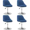 Image de Chaises Pivotantes À Manger Lot De 4 Bleu Velours Vidaxl