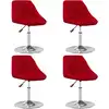 Image de Chaises À Manger Pivotantes Lot De 4 Rouge Bordeaux Velours Vidaxl