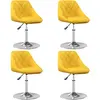 Image de Chaises Pivotantes À Manger Lot De 4 Jaune Moutarde Velours Vidaxl