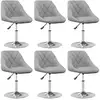 Image de Chaises Pivotantes À Manger Lot De 6 Gris Clair Velours Vidaxl