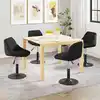 Image de Chaises Pivotantes À Manger Lot De 4 Noir Velours Vidaxl