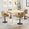 Image de Chaises Pivotantes À Manger Lot De 4 Marron Velours Vidaxl