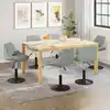 Image de Chaises Pivotantes À Manger Lot De 6 Gris Clair Velours Vidaxl