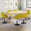 Image de Chaises À Manger Pivotantes Lot De 6 Jaune Moutarde Velours Vidaxl