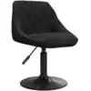 Image de Chaise De Salle À Manger Noir Velours Vidaxl